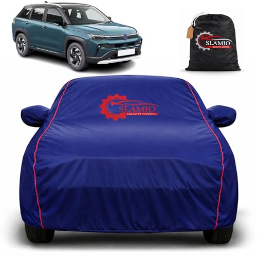 Image of Car Cover for Maruti Suzuki Victoris 2025-2026 |100% Waterproof Heavy-Duty 3-Layer Car Body Cover |All-Weather Rain, UV, Sun & Dust Protection | Custom Fit |Mirror & Antenna Pockets |Navy Blue