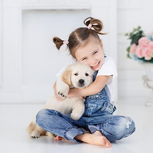Unaone 50 PCS Hair Ties Stretchable Rubber Cartoon Elastic Hair Band Cute Hair Ties For Girls, Little Hair Bands Ropes Ponytail Holder for Thin Hair, Suitable for Baby Girls Toddlers Kids Children
