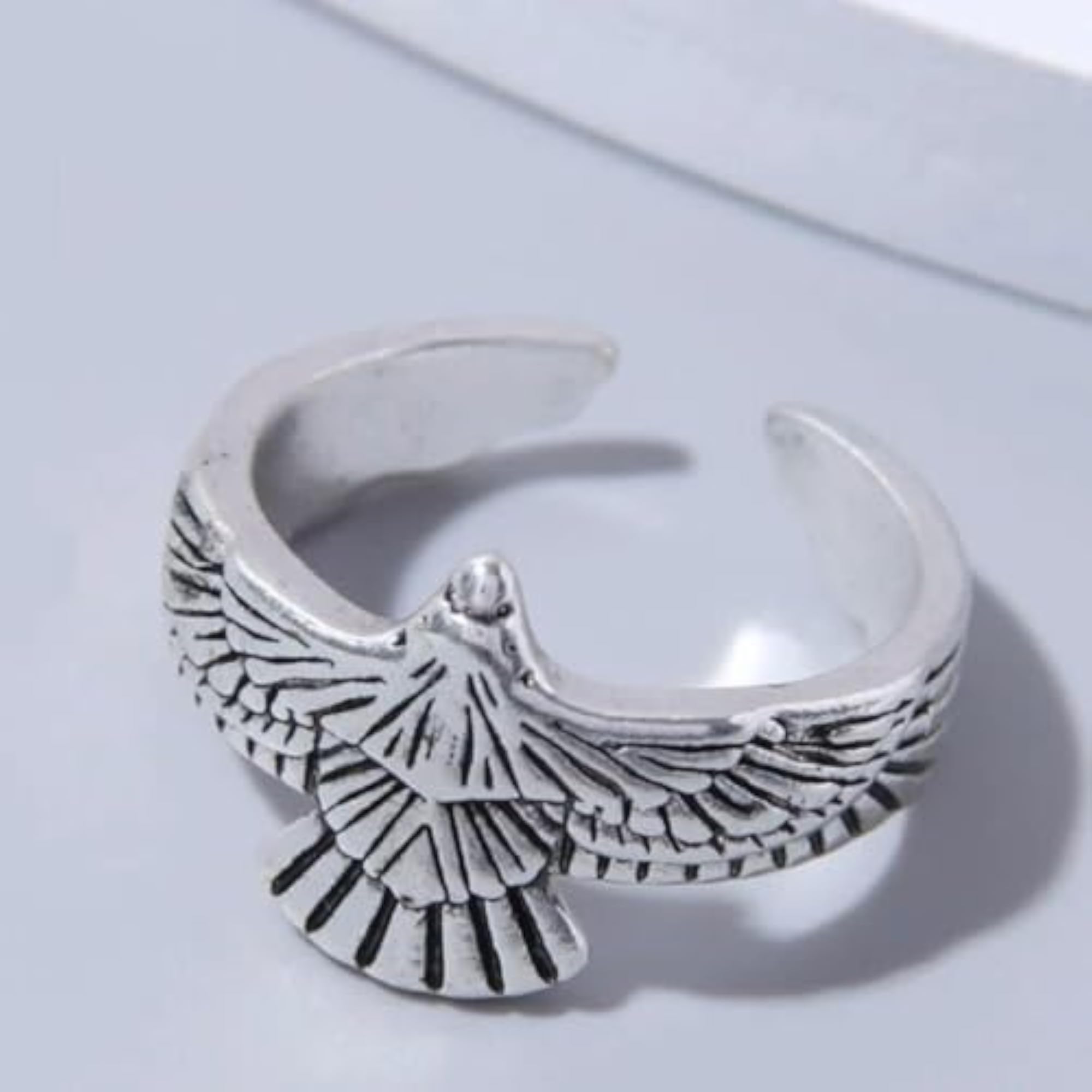 Vintage Eagle Ring for Men, Gothic Style