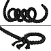 VEIZEDD Black Rope 1 Inch x 100 Feet Twisted Cotton Rope Thick Black Rope,Natural Cotton Rope for Sports,Railing,Decorating, Indoor & Outdoor Use,Tug of War Rope