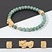 AROUROUA Fengshui Wealth Bracelet Green Real Jade Bracelets For Women Attract Lucky Wealthy Bracelets