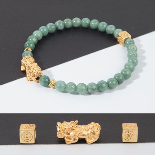 Fengshui Wealth Bracelet Green Real Jade Bracelets For Women Pixiu Attract Lucky Wealthy Bracelets3