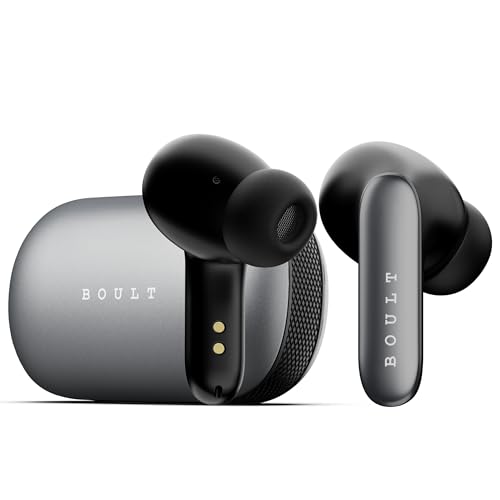 Boult Audio Z20 Pro Truly Wireless Bluetooth Ear Buds With 60 Hours Playtime, 4 Mics Clear Calling, Made In India, 45Ms Low Latency, Rich Bass Drivers, Ipx5, Tws Earbuds Bluetooth Wireless (Black)