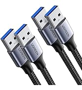 UGREEN USB A to USB A, Male to Male, 2 Pack USB to USB 3.0 Cable Compatible with External Hard Dr...