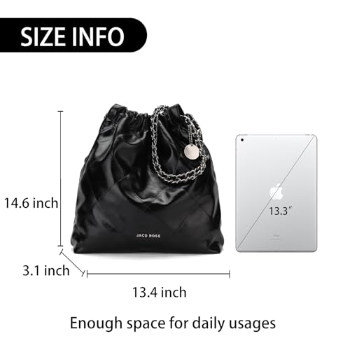 Image of JACD Crossbody Bags for Women Trendy Vegan Leather Shoulder Bag Small Work Bags Drawstring Handbag Purses Travel Bucket Bag