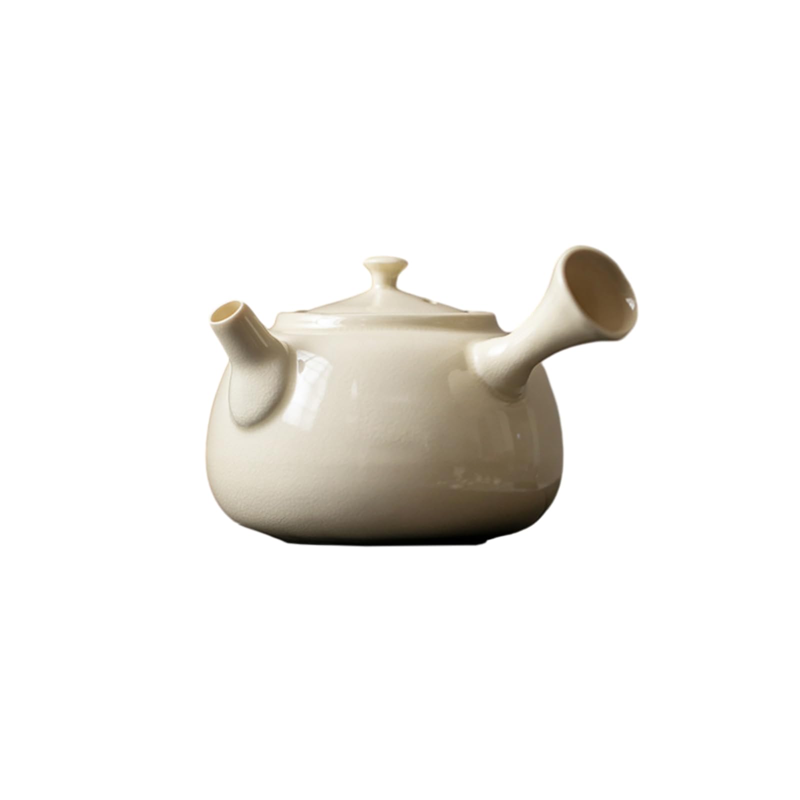 Poterie grossière pour la maison : théière à poignée latérale 170ml style soda glacé unique