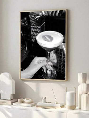 Toile de vin et lèvre avec cadre pour déco chic - 2