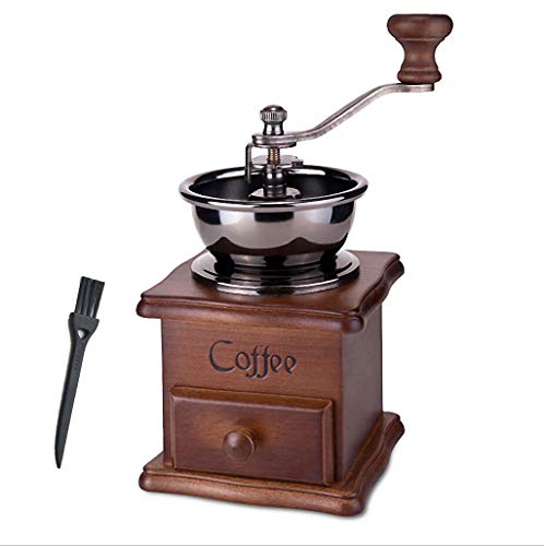 BourneTech Molinillo de caf� Manual, Molinillo de caf� en Grano, Molinillo de caf� cl�sico Retro, Molinillo de Mano con Cepillo Limpio, Regalo para los Amantes del caf�