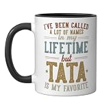 Tata Is My Favorite Name - Father's Day Tata Ceramic Mug, Black/White, 11oz