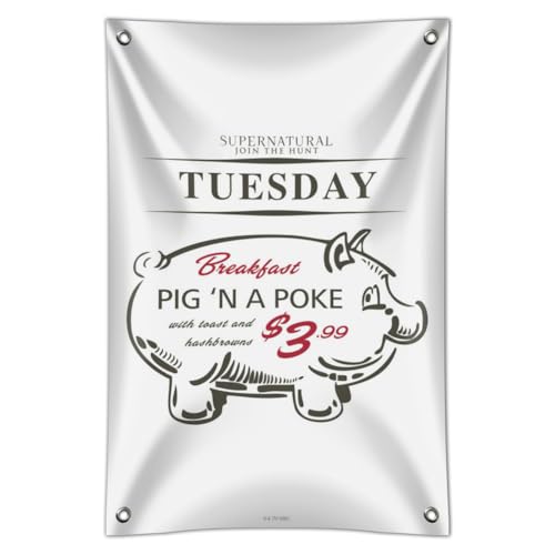 Graphics & More Supernatural Pig N Poke Home Business Office Sign - Vinyl Banner - 22" x 33" (56cm x 84cm)