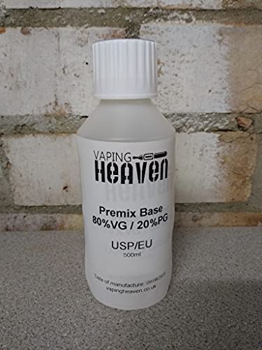 500ml | 80/20 VG/PG | Unflavoured DIY E Liquid | VG/PG Base Vape E-Liquid