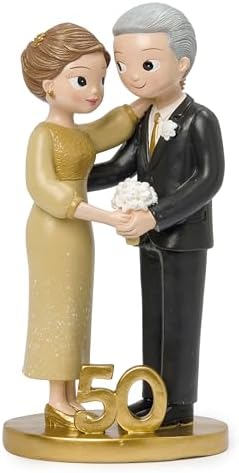 Mopec Y105 Figura para Pastel Pop & Fun de pie Bodas de Oro 21cm.