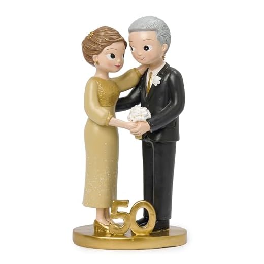 Mopec Y105 Figura para Pastel Pop & Fun de pie Bodas de Oro 21cm.