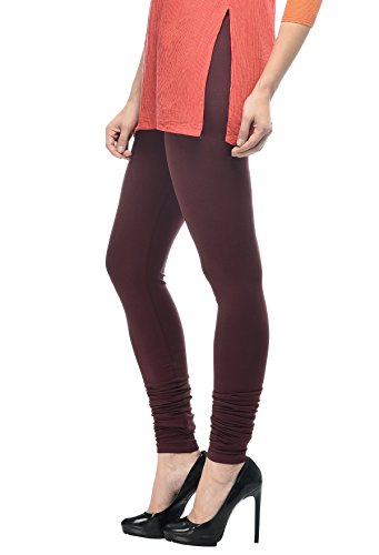 Image of Frenchtrendz Women's Cotton Spandex Stretchable Mid Rise Slim Fit Churidar Leggings Pull On