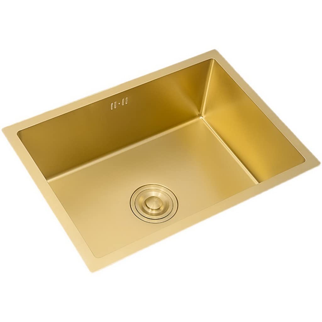 Fregadero de cocina de 21cm de profundidad contra salpicaduras en acero 304