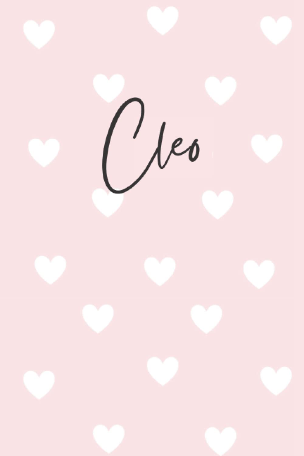 Cleo Notebook: Pink Cleo Notebook, Heart Design Personalized Pink Pattern Lined Journal, Cleo Name Diary