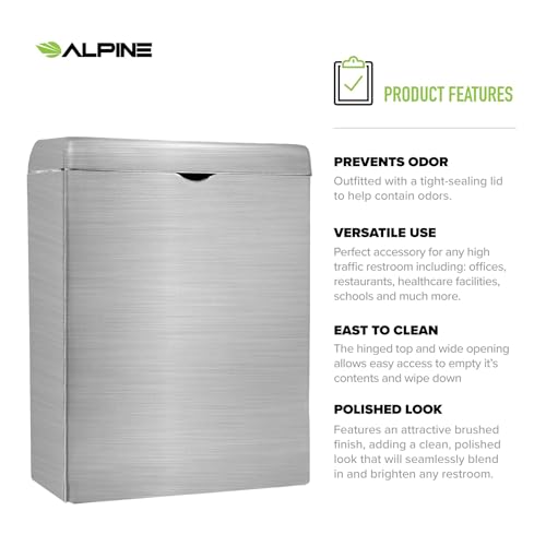 Alpine Industries 451-SSB Alpine Sanitary Napkin Receptacle thumb #3