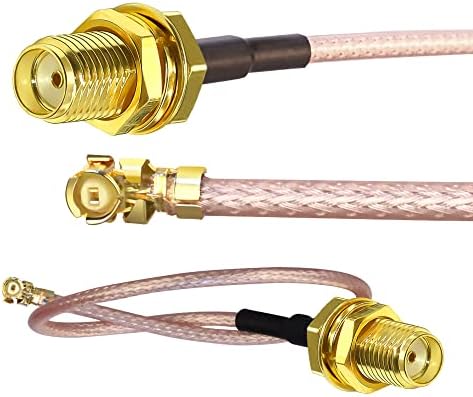 TUOLNK 5 Pack 6inch SMA Female to U.FL IPX IPEX RF Coax Adapter RG178 Pigtail Jumper Cable SMA Female to IPX Coaxial Cable UFL/IPX Cable Mini PCI to SMA Female Low Loss Coaxial Cable