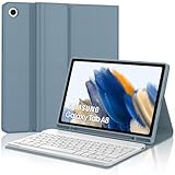 IVEOPPE Teclado Samsung Tab A8, Funda Teclado Español Ñ Bluetooth Desmontable para Samsung Galaxy Tab A8(SM-X200/X205/X207) 10.5' 2021/2022, Gris-Azul