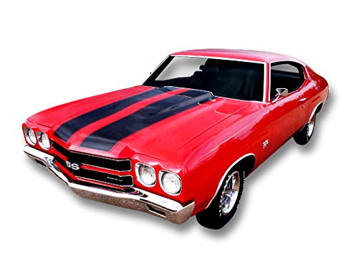 Phoenix Graphix 1970 1971 1972 1970-72 Chevelle SS Vinyl Stripes Decals Kit - Black