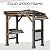 Outsunny 8' x 5' BBQ Grill Gazebo with 2 Side Shelves, Outdoor Hardtop Barbecue Barrier with Slanted Steel roof, Solid Wood Frame