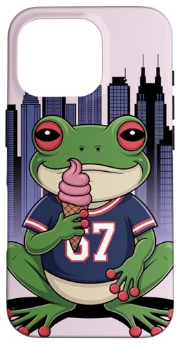 かわいいグリーンフロッグ67 エステアイス スマホケース iPhone 16 Pro 用