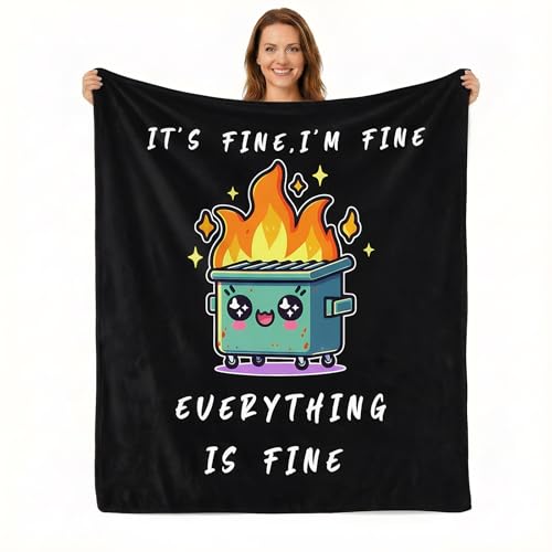 Funny Emotional Support Dumpster Fire Office Chair Blanket Funny Office
