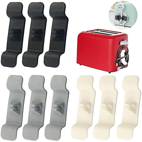 TFHAllOSTYLE 9 Pack Cord Organizer for Kitchen Appliances Cable Tidy Clips Cord Wrapper Keeper Self-adhesive Universal Cord Holder Management for Coffee Maker Air Fryer Bathrooms Living Rooms Cover