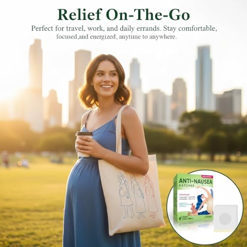 Image of Pregnancy Nausea Relief, Morning Sickness Patches | Fast Acting and Natural Gentle Stickers for Quick Comfort, 60 Counts Anti Nausea Support for Pregnant Women