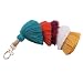 Hand Made Colorful Bohemian Tassel Bag Charm Keychain Handbag Pendant (Multicolored - green)