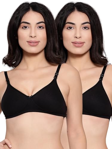 Image of Inner Sense Bra for Woman Made with Organic Cotton and Bamboo I Demi Cups Backless Bra for Woman with Removable Straps and Transparent Back I Non Padded Wire-Free Innerwear