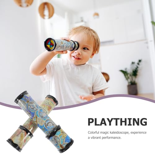 Kisangel 2 Stück Klassisches Kaleidoskope-Spielzeug Dehnbar Langes Kaleidoskop Lernspielzeug Für Kinder Neuartiges Spielespielzeug (Zufällige Farbe)
