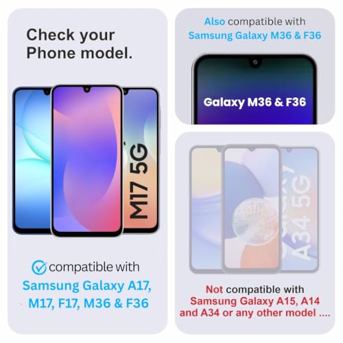 Image of Tempered Glass Screen Guard for Samsung A17, M17, F17, M36 | Anti Reflection Technology, Military Grade, Extreme Touch Response, Easy Install Kit