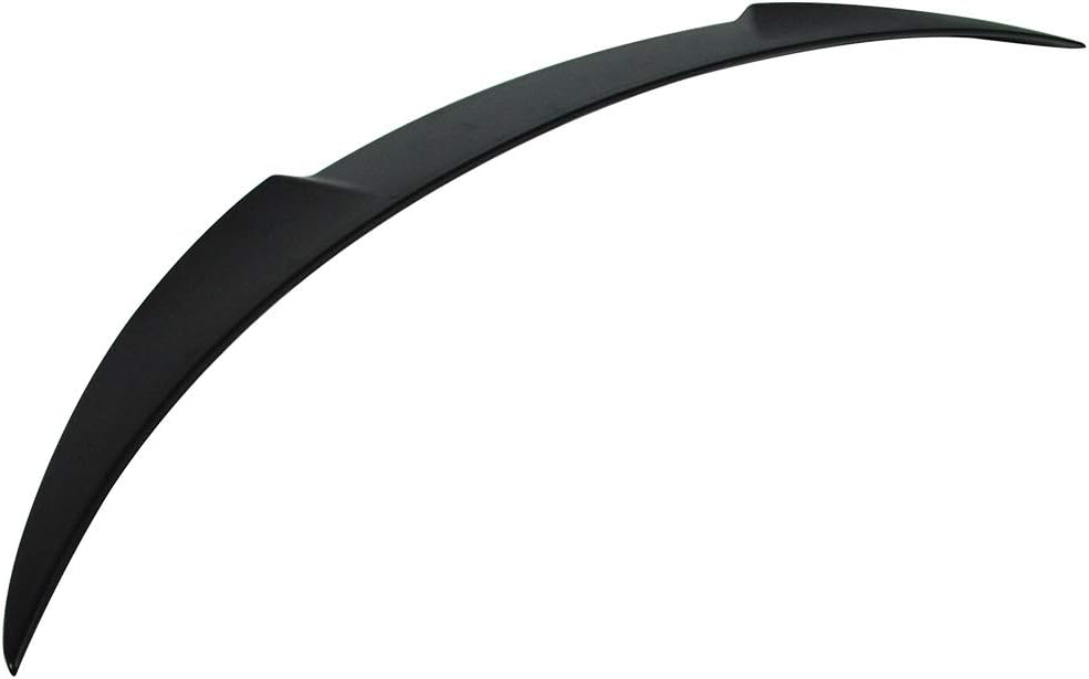 IKON MOTORSPORTS Trunk Spoiler Compatible with 2013-2018 Benz W117, V Style Painted #191, 9191 Cosmos Black Metallic ABS Rear Wing