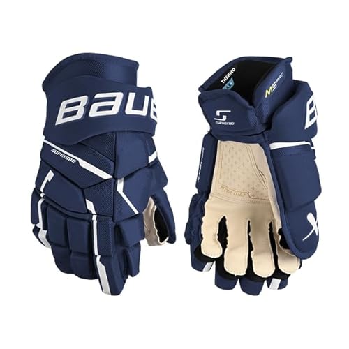 Bauer Supreme M5 PRO Handschuhe Senior, Größe:14 Zoll, Farbe:Navy