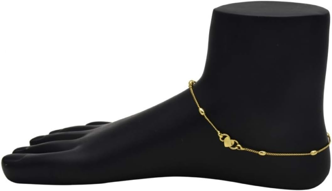RFJGold Plated Brass Payal Anklet for Women & Girls