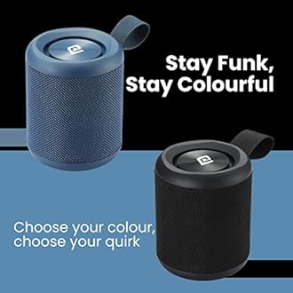 Portronics SoundDrum P 20W Portable Bluetooth Speaker with 6-7 hrs Playback Time, Handsfree Calling, USB Slot, Aux-in Port, Type C Charging (Blue)