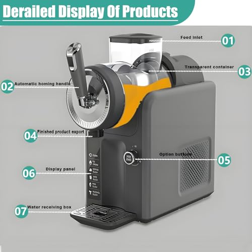 Slushie Machine, Automatic Beverage Maker, 360° Rotating, Multiple Preset Functions, High-Definition Panel For Slush, Cocktail, Milkshake, Wine - Image 6
