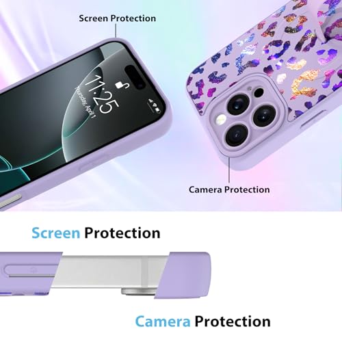 KANGHAR Compatible with iPhone 16 Pro Max Case Leopard Pattern -Purple by KANGHAR - Used condition - Image 5