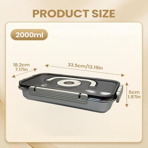 Boîte de rangement en acier inoxydable durable de taille L - 7