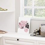 HPNIUB Moderne Poster Set mit Rahmen,Rosen Blumen Poster Wandbilder für Wohnzimmer Deko,Stilvolles Set mit passenden Bilder für Mädchen Frauen Schlafzimmer,Make Up Leinwand Bilder Kunstdruck Wanddeko