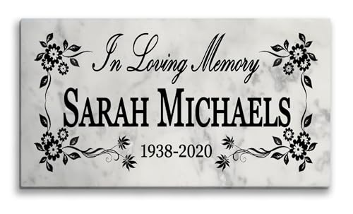 Personalized Memorial In Loving Memory Garden Stone Gift Custom Loved One Memory Sign Outdoor Remembrance Plaque (In Loving Memory)