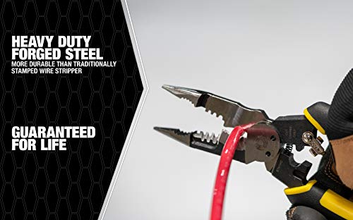 Southwire S7N1HD 7-in-1 Multi-Tool Plier: Shears 6-32 & 8-32 Bolts; Grips; Strips 10-14 AWG SOL & 12-16 AWG STR; Bolt Spanner; Bolt Shears; Crimper; Reamer; Heavy Duty Forged Steel - Image 4