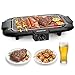 Aigostar Rauchfreier Tischgrill Barbecue Elektrogrill Elektrischer BBQ Grill 2000 Watt Antihaftbeschichtete Grillfläche 36 x 21cm, Abnehmbarer Fettauffangschale, Thermostat, Schwarz.