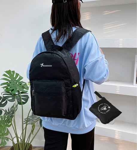 Mochila ligera negra impermeable 30L para senderismo miniatura 1
