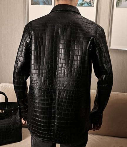 Leather Jackets for Mens Motorcycle Bomber Original Leather Crocodile Leather Jacket2