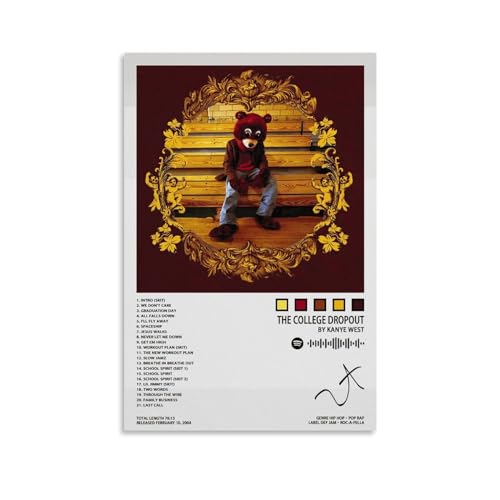 BORVO Kanye Poster West The College Dropout Album Cover Poster