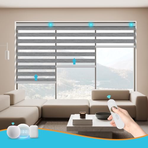 Blindify Motorized Zebra Blinds with Remote Smart Blind Work with