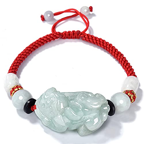 Bracelet émeraude naturelle et Pi Yao pour attirer la richesse et la bonne fortune