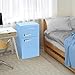 West Bend Mini Fridge with Freezer for Bedroom, Office, Bar or Dorm Room, Retro Compact Refrigerator features Glass Shelves, Manual Defrost and Adjustable Temperature Control, 3.1-Cu.Ft., Blue